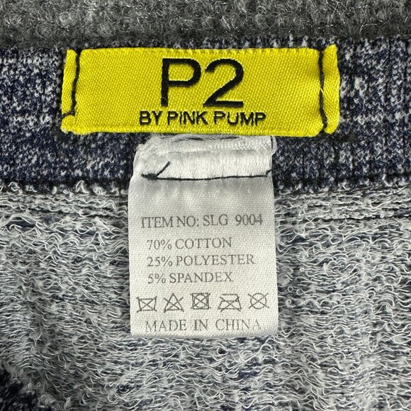 P2 Pink Pump Fleece Lined Leggings Womens Small Pullon Pant Blue Jean Look - Picture 4 of 7